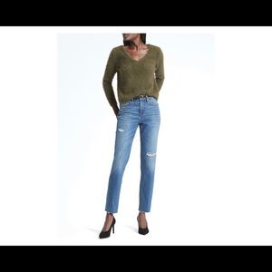 Banana Republic Fuzzy V-Back Sweater